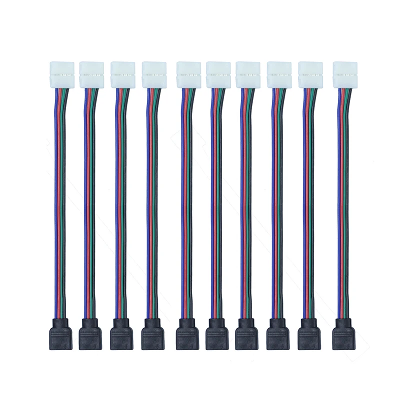 4 контактный разъем для светодиодной ленты RGB типа мама из ПВХ SMD 5050/3528