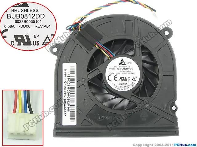 Delta BUB0812DD DD06 DC 12 V 0.58A вентилятор охладителя сервера 4-проводной