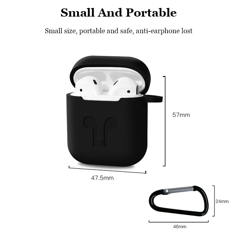Мягкий силиконовый чехол HLTON для наушников Apple Airpods ударопрочный аксессуары
