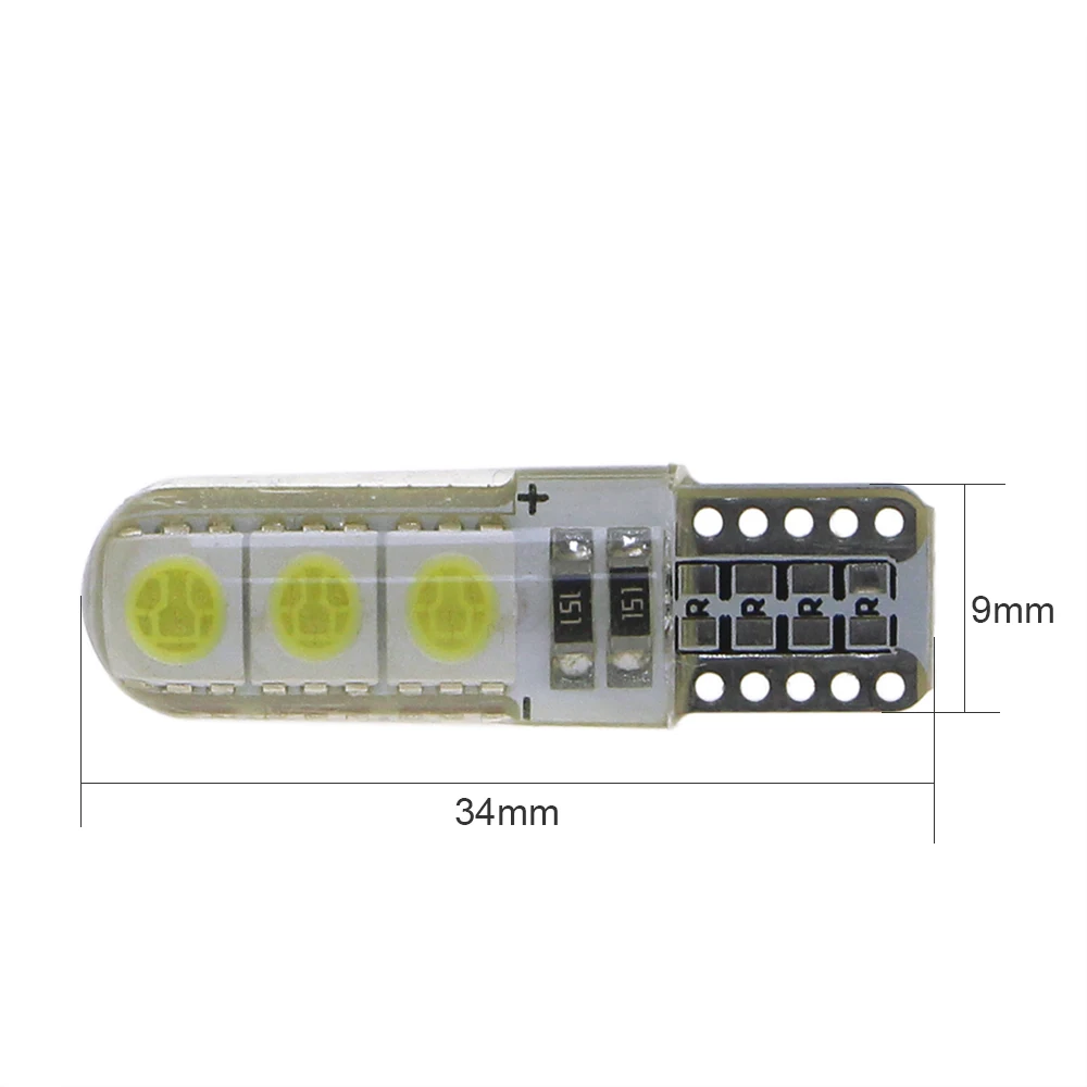 KEIN 100 шт. t10 led Silica w5w Автомобильные фары 5050 6smd 194 168 Авто Боковая танкетка для Чтения