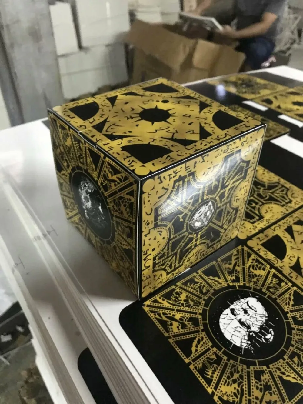 Фильм террора Hellraiser серия жалование конфигурации головоломка Коробка куб полностью функциональный пинхед Опора модель Фигурка Игрушки