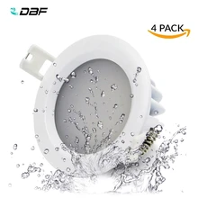 DBF-foco LED empotrable para baño, lámpara de techo de 110V/220V, IP65, resistente al agua, 5W, 7W, 9W, 12W, 15W, 4 Uds.