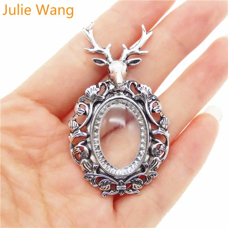 Ожерелье подвеска Julie Wang с кабошоном ожерелье из сплава|Ювелирная фурнитура и