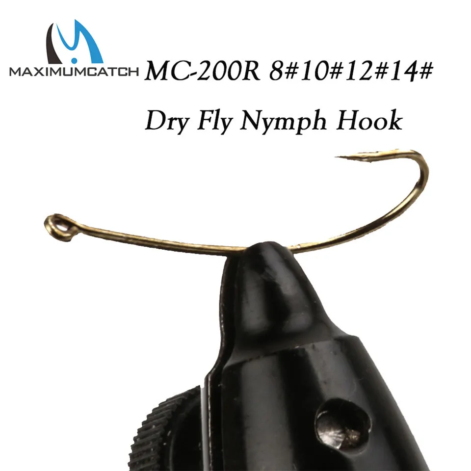 Maximumcatch 500 Pieces MC 200R 8/10/12/14 Nymph Fly Tying Hook Dry