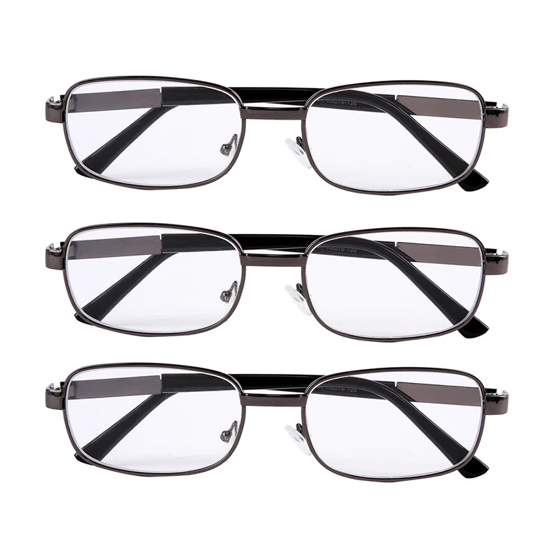 3x Reading Glasses Stylish Spectacles Metal Frames Readers ...