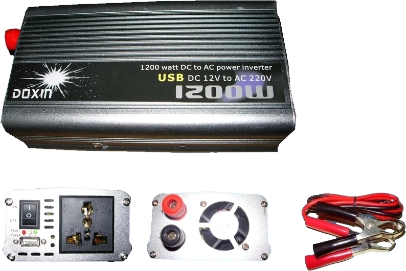 

free shipping 1200W Modified Sine Wave DC12V to AC220V Car Inverter with USB port