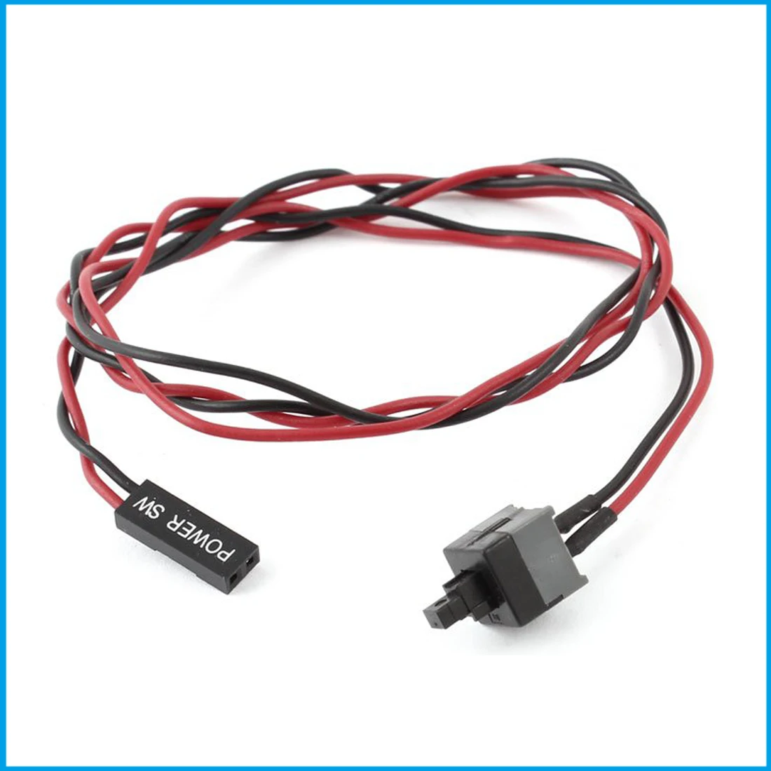 2 PCS ATX Computer Case Power Supply Reset Switch Cable Cordswitch
