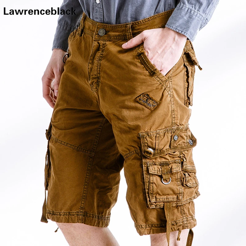 

male cargo shorts summer military multi-pocket cargo shorts bermuda masculina 2017 casual knee length brand overall big size 787