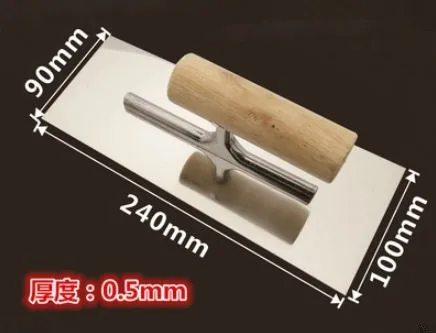 1 шт. 240*90/100*0,5 мм из нержавеющей стали штукатурный нож скребок шпатлевка деревянная ручка Ручной инструмент