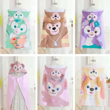 

2019 Cartoon Cute Soft Hooded Blanket Duffy ShellieMay Ballet Shawl Cloak Nap Blanket Wearable Plush Throw Blanket 100cm*70cm