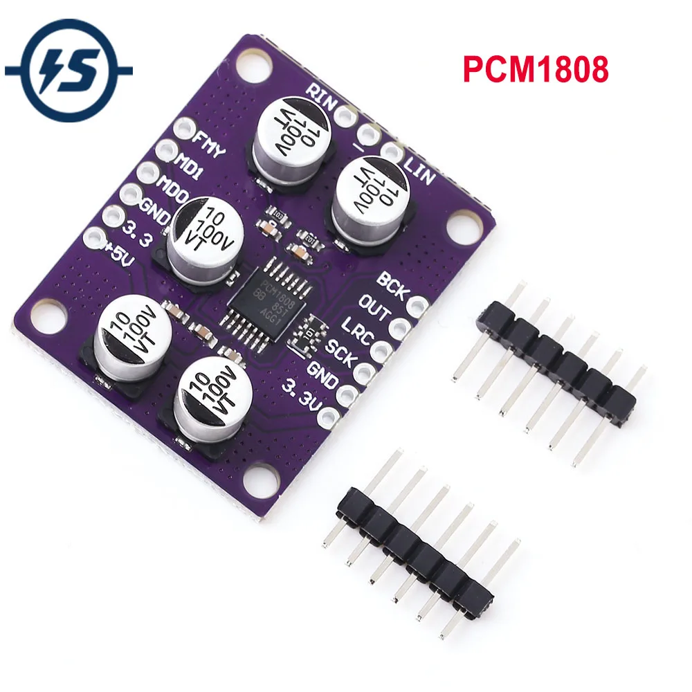 

PCM1808 24bit SNR Audio Stereo ADC Single-Ended Analog-Input Decoder Amplifier Board Player Module