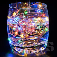 LED String Light RGB 10m 100LED Garland 220v Garland LED Strip Christmas Light Copper Wire Starry Light+Power Adapter US,EU Plug