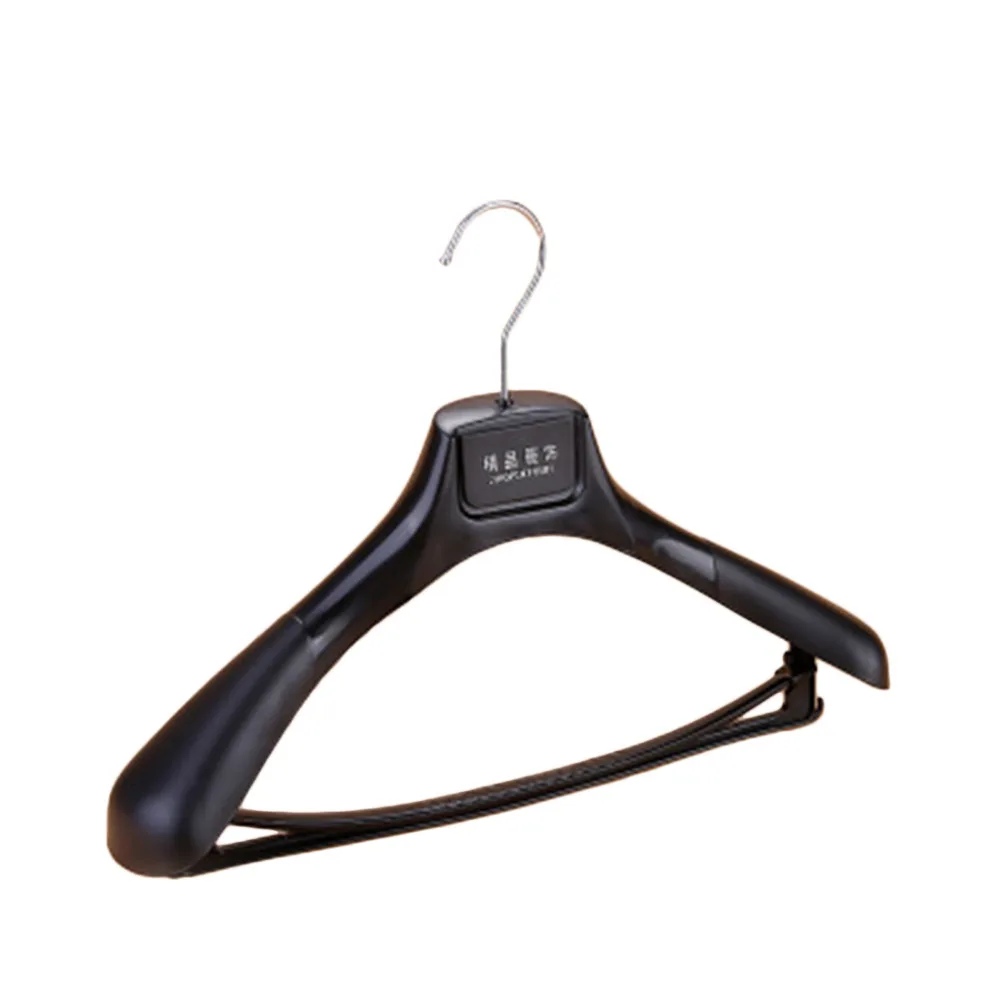 

HIPSTEEN Plastic No Slip Wide Shoulder Women's Suit Hanger Coat Hangers - Black