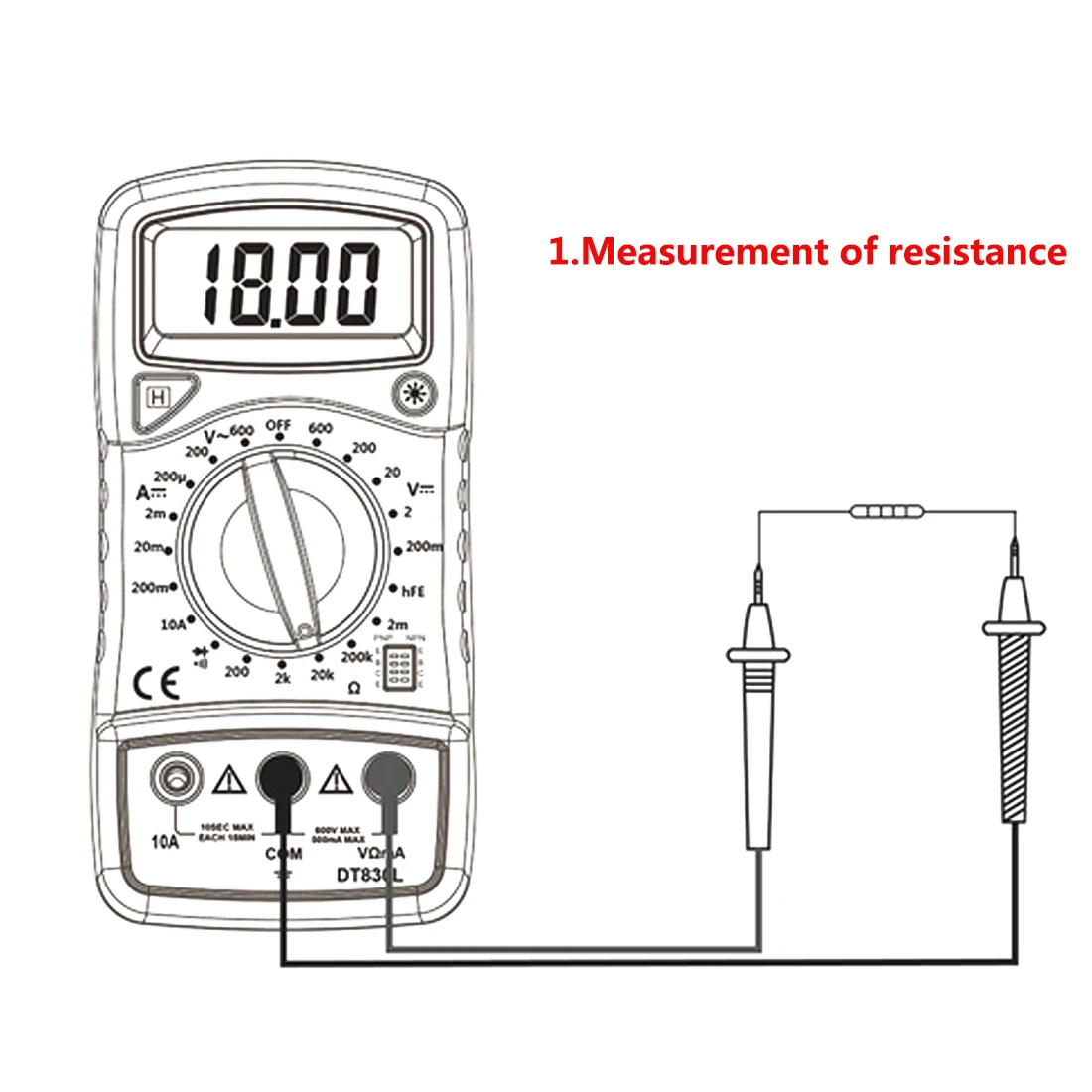 Электрический ручной мультитестер 1 шт. счетчик с измерением температуры ЖК-цифровой мультиметр тестер без батареи