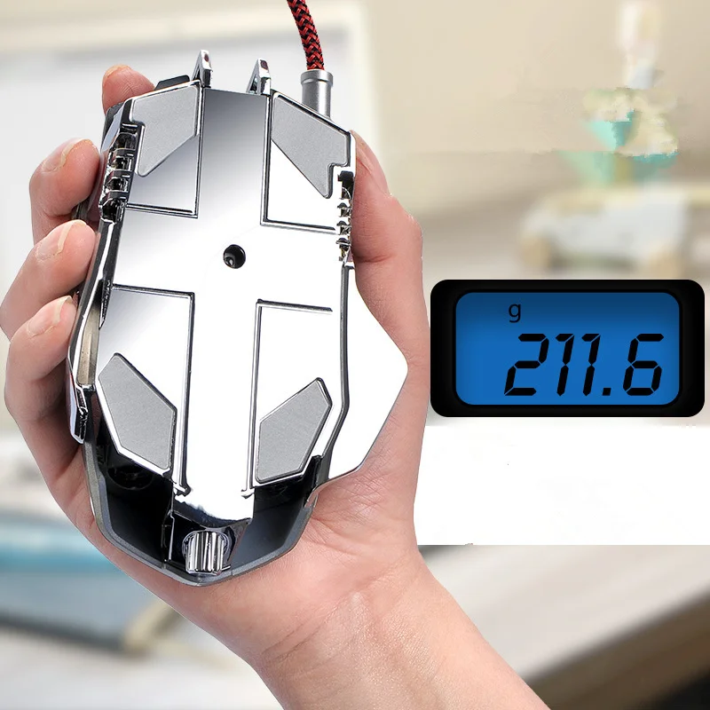 Проводная игровая мышь GUIKA 7 Bottons 3200 dpi перезаряжаемые механические металлические
