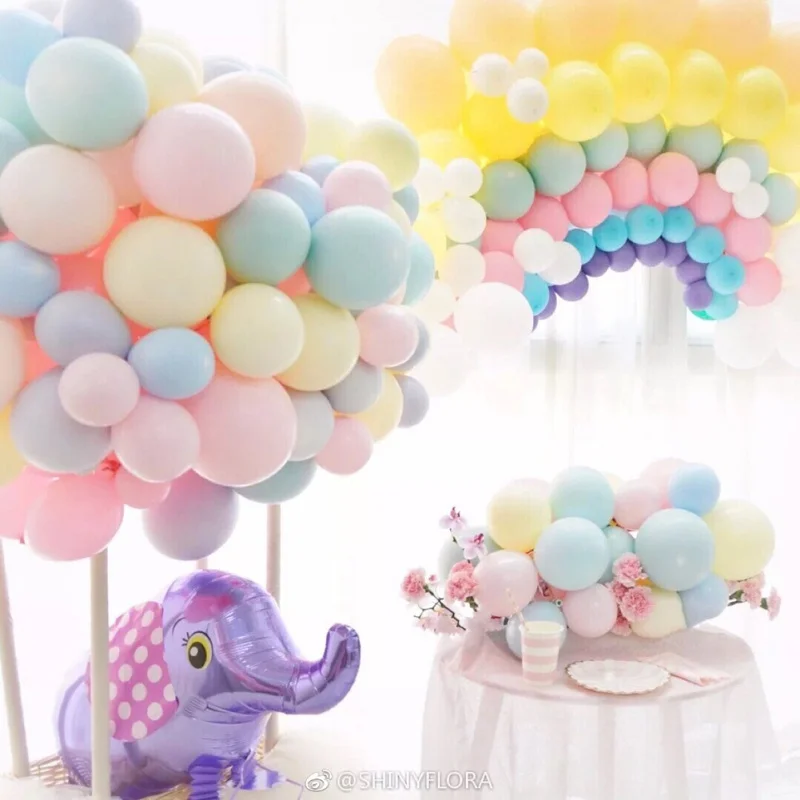 100pcs 12'' Macaroon Latex Balloons Wedding Party Balloons Birthday Adult Party Decorations Kids Colorful Air Balls Balloon Arch