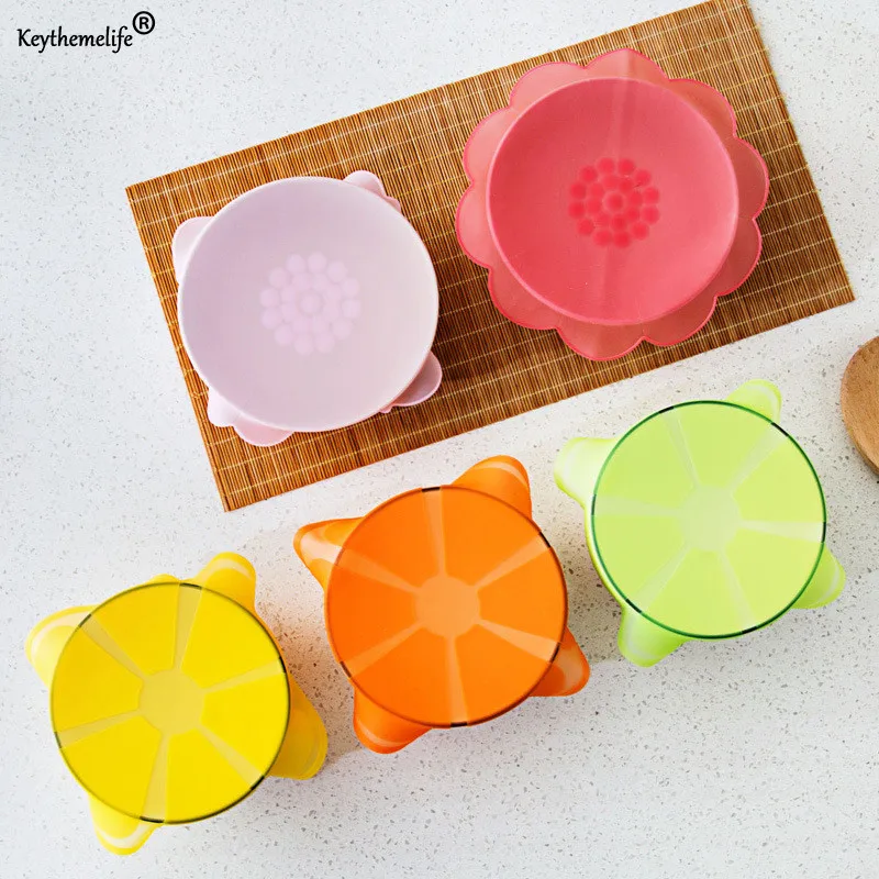 

1PC Cute Lid Seal Covering Food Wrap Cover Dish Microwave Oven Refrigerator Fresh Bowl Lid