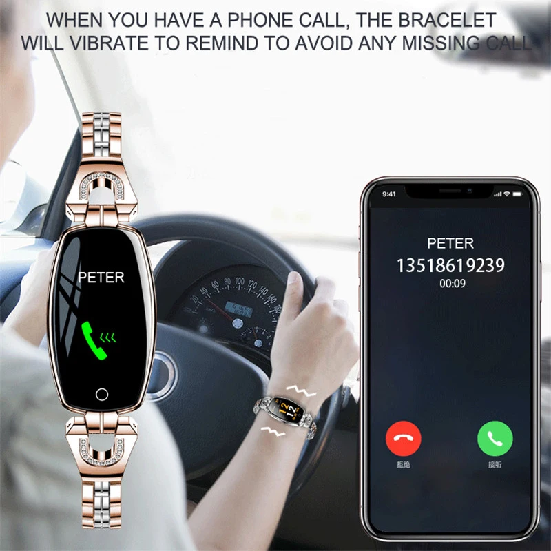 H8 IP67 Водонепроницаемый умный браслет женский монитор сердечного ритма во время сна кровяное давление, умные часы для IOS Android Smartbands