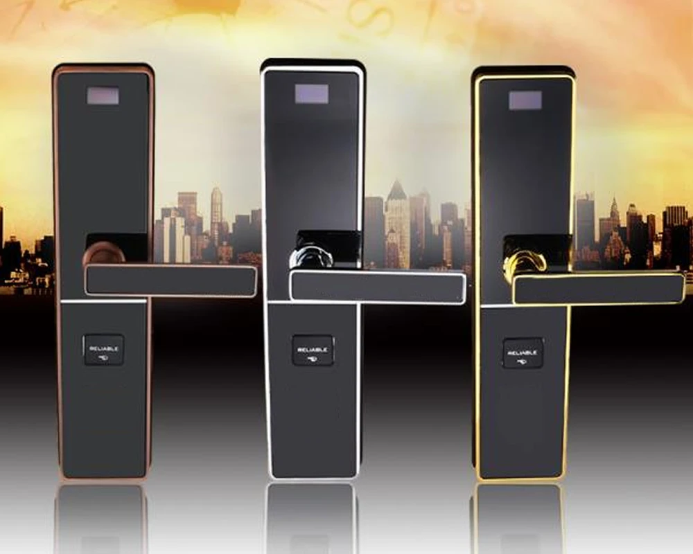 digital touchscreen code door lock entrance anti theft door lock Smart locks Password + Key+card