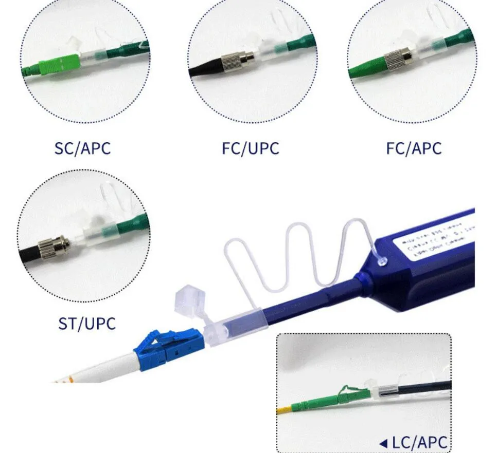 

2 pcs FTTH Optical Fiber Pen Cleaner Tool Cleaning 2.5mm LC MU and 1.25mm SC FC ST Connector Plug Ferrule