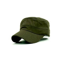 Gorro nuevo a la moda de verano, sombrero clásico y clásico ajustable del ejército, gorra militar de cadete, café negro