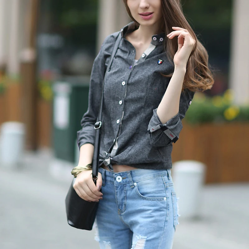 women's slim fit oxford shirt