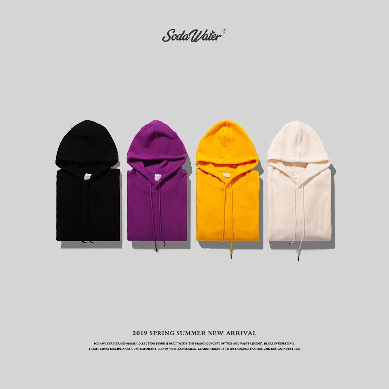 Газированные разноцветные худи зимние мужские толстовки пуловер с капюшоном повседневные мужские/женские модные однотонные толстовки 8776W