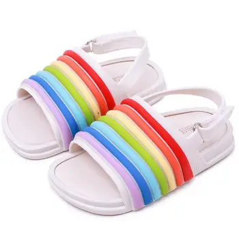 

Melissa Rainbow Sandals 2019 New Summer Rain Shoes Mini Camouflage Jelly Shoe Girl Non-slip Kids Sandal Toddler