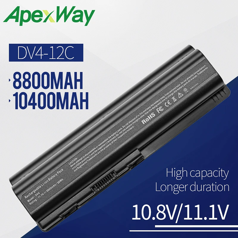 

10400mAh laptop battery for HP Pavilion dv4-1000 dv4-2000 dv5 dv5-1000 dv5-2000 dv6-1000 dv6-1200 dv6-1300 dv6-1400 dv6-2000