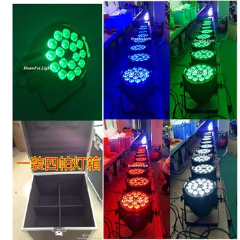 

(Flightcase+4lot) wedding dmx par led 64 dj led lights led rgbw par 4in1 18x12