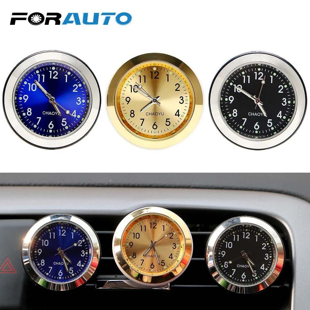 

FORAUTO Car Air Freshener with Clock Car Ornament Luminous Auto Outlet Perfume Air Conditioner Clip Interior Accessories