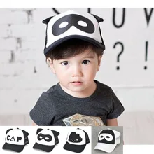 Новинка года; черные и белые шапки с героями мультфильмов для детей; Летние сетчатые солнцезащитные шапки; 4 модели на выбор