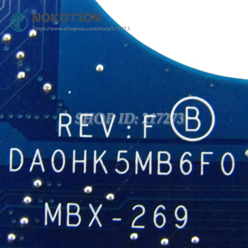 NOKOTION MBX-269 DA0HK5MB6F0 REV: F A1876097A اللوحة لابتوب سوني SVE151 الرئيسي مجلس HM76 UMA DDR3