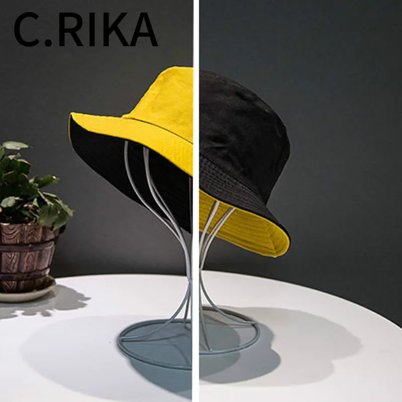

2019 New Fashion Soft Bucket Hat Men Women Outdoor Sport Hip Hop Panama Solid Both Two Side Women Summer Sun Visor Fishing Hat