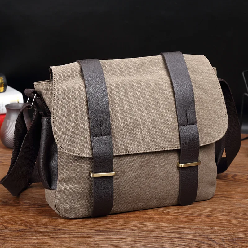 Canvas Leather Crossbody Men’s Laptop Travel Bag Dandy Styles