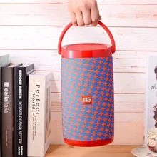 360 Полный объемный звук портативный беспроводной USB зарядка bluetooth колонки 10 Вт Мощность модный дизайн динамик с ручкой