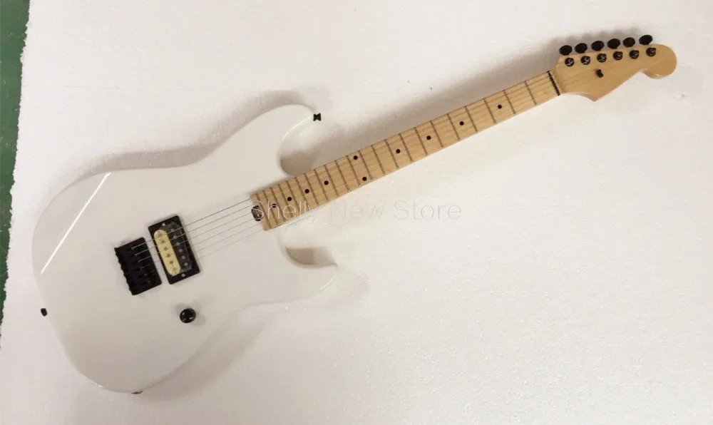 

Shelly new store factory custom maple fingerboard string through H pickup black bridge electric guitar musical instrument shop