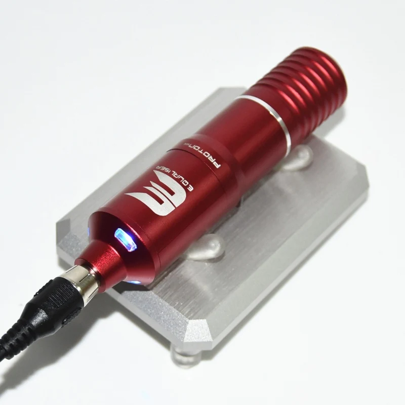 Newst светодиодный светильник роторная татуировка машина ручка с мини беспроводной татуировки Мощность RCA Подключение