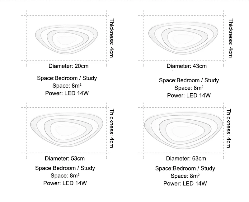 Ультратонкие треугольные потолочные светильники лампы для гостиной люстры для спальни de sala дома Dec светодиодный потолочный светильник для гостиной