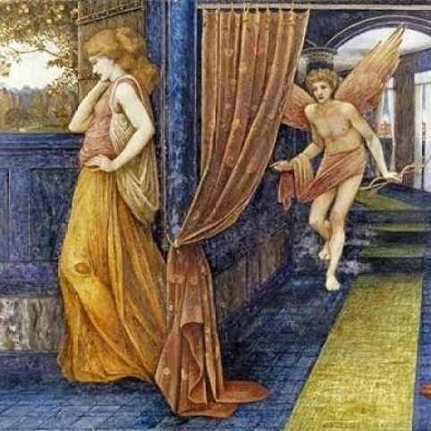 Cupid and Psyche Poster Print by John Roddam Spencer Stanhope (24 x 24)