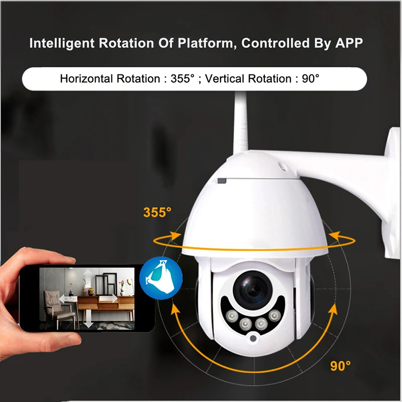 INTENERGIC1080p Wi Fi ip камера 2mp PTZ домашняя беспроводная для безопасности TF хранения на