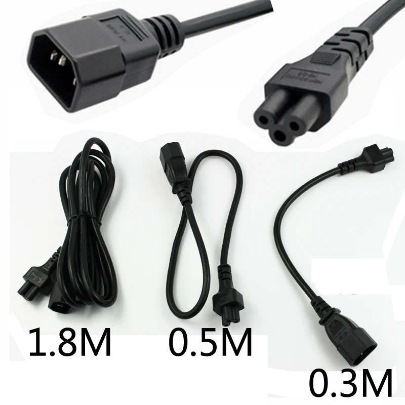 0.3M 0.5M 1.8M IEC320 C14 to C5 Power Cord Cable IEC 320 C14 to C5 ...