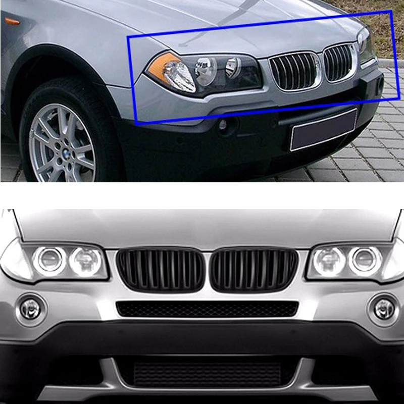 

Car Kidney Front Bumper Racing Grills For BMW X3 E83 M Performance Accessories M-Color Motorsport X Series 2003 2004 2005-2010