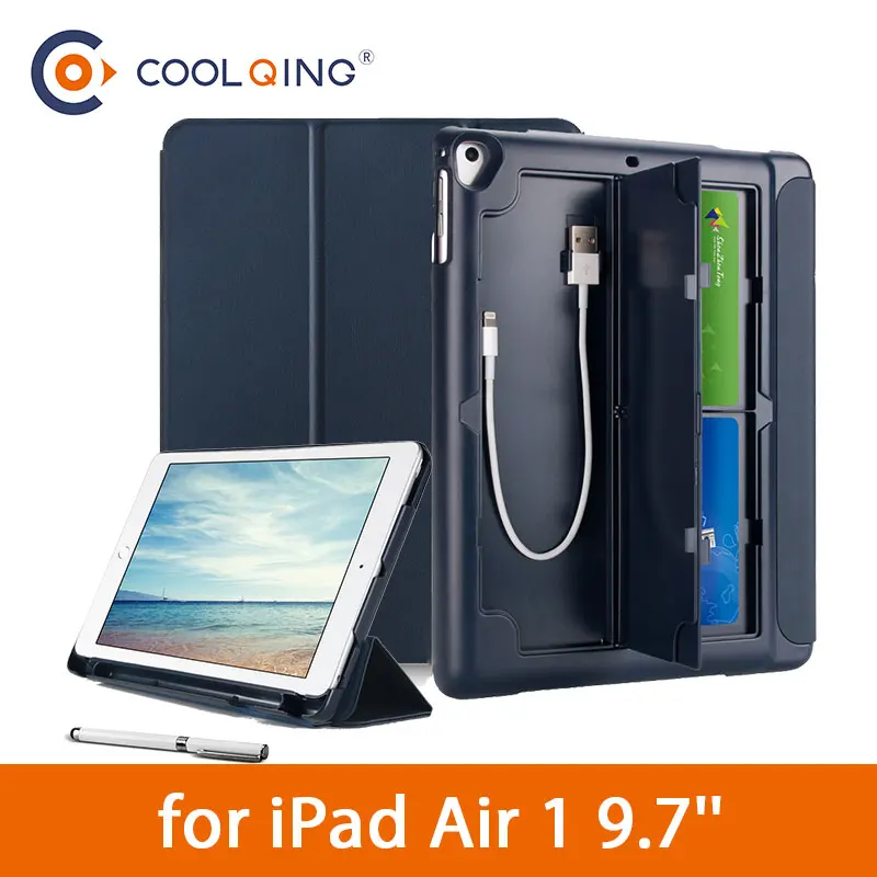 

Multi Functions Smart Case For iPad Air 1 9.7 Folded Connection Protective Cover Auto Wake Sleep Tablets Case For iPad Air Case