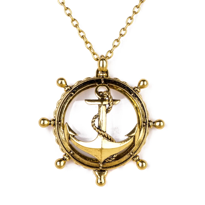 Retro Antique Statement Necklace Shellhard Crystal Cat Magnifying Glass Pendant Long Chain Necklace Fashion Jewelry For Women