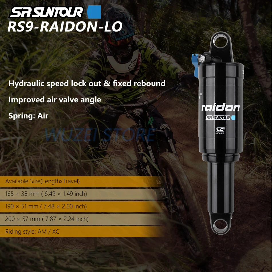 Sr Suntour Suspension Downhill Mtb Bicycle Trash Air Shock Absorber Hydro Speed Lock Bicycle Shock Rear Parts