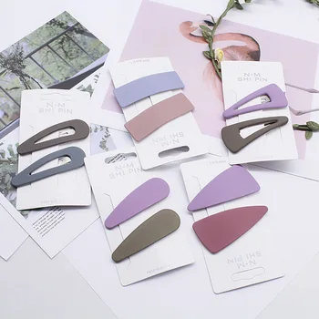 

DHL 1000pair Baby Girls Hair Clips for Hair Styling Cute Matte Snap Clip Pin Metal Color Barrettes Hair Pin