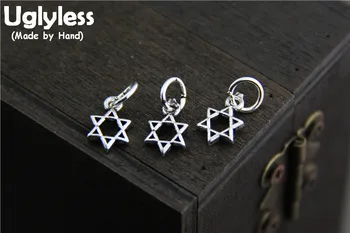 

Uglyless Real 925 Sterling Silver Charms Stars Accessories Jewelry DIY Personalized MINI Hollow Findings Bijoux Handmade Pendant