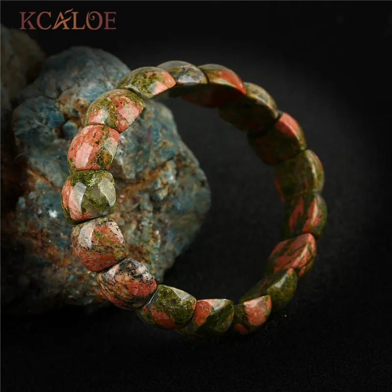 KCALOE индийский оникс бисер эластичный браслет для женщин многоцветные