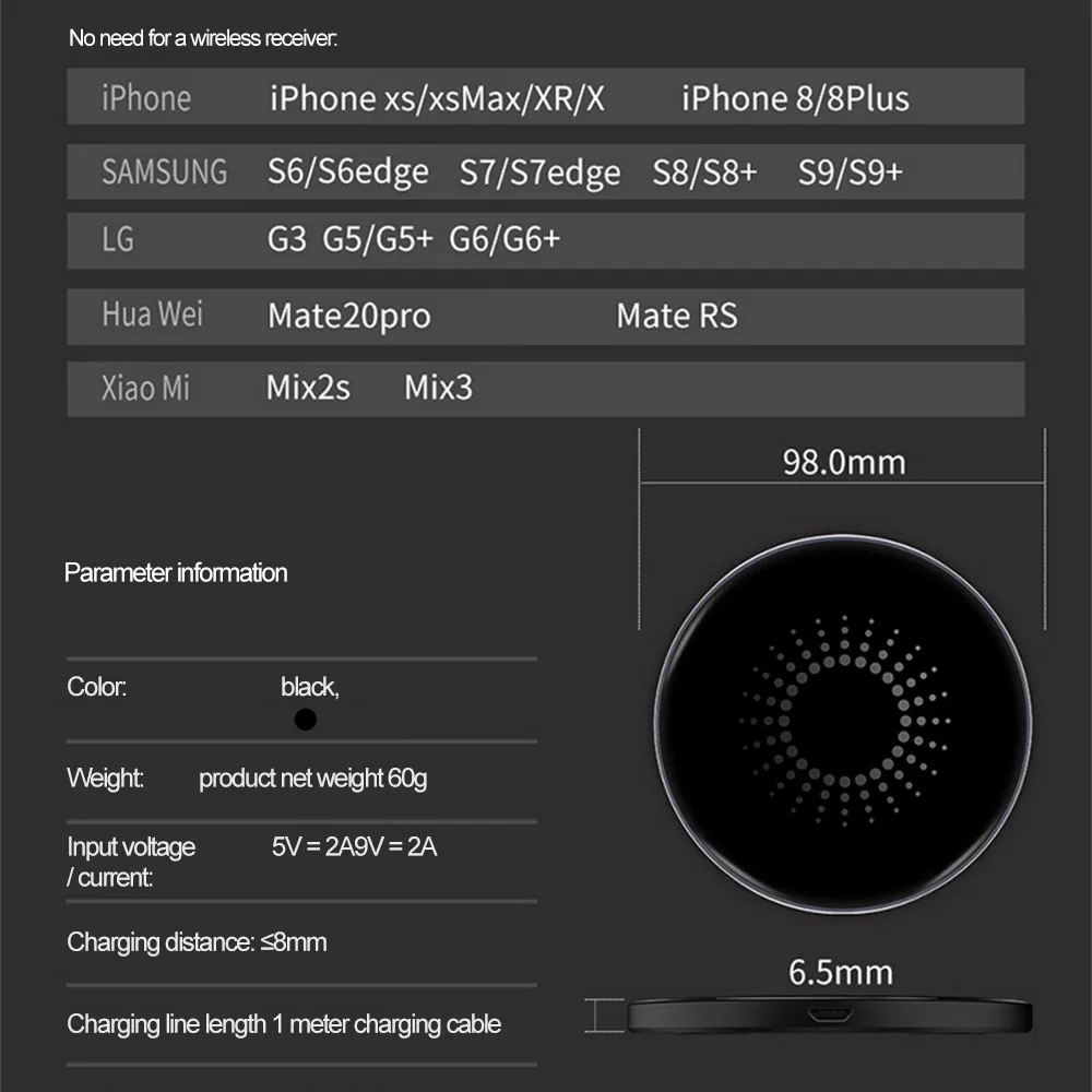 15 Вт Qi Быстрое беспроводное зарядное устройство для huawei Mate20 samsung S9 S8 S7 S6 10 Вт быстрое зарядное устройство для iPhone X XS MAX XR 8 Xiaomi Mix 2S